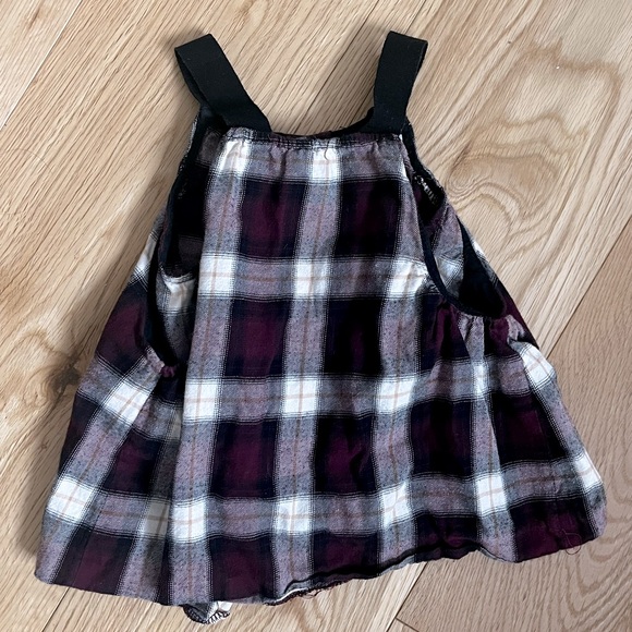 Zara purple plaid dress with buttons 9-12 months - Picture 4 of 4